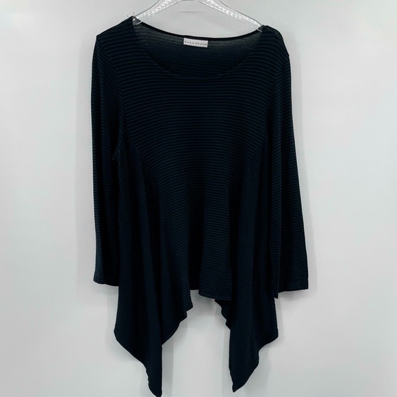 Bryn Walker Striped Lagenlook Asymmetric Tunic Size M - Picture 1 of 10